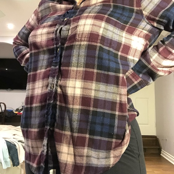 Aerie super soft plaid button-up - Picture 4 of 5